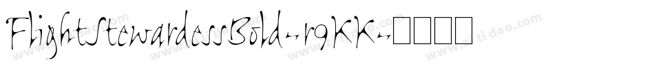 FlightStewardessBold-r9KK字体转换