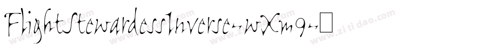 FlightStewardessInverse-wXm9字体转换