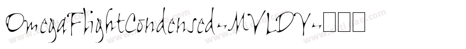 OmegaFlightCondensed-MVLDY字体转换