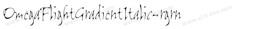 OmegaFlightGradientItalic-rgrny字体转换
