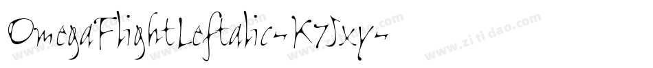 OmegaFlightLeftalic-K7Jxy字体转换