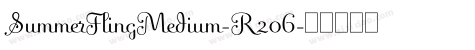 SummerFlingMedium-R206字体转换
