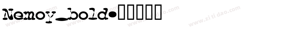 Nemoy_bold字体转换