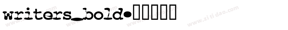 writers_bold字体转换