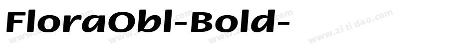 FloraObl-Bold字体转换