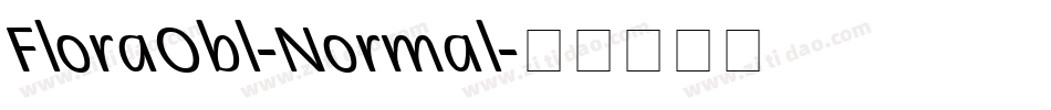 FloraObl-Normal字体转换