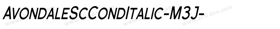 AvondaleScCondItalic-M3J字体转换
