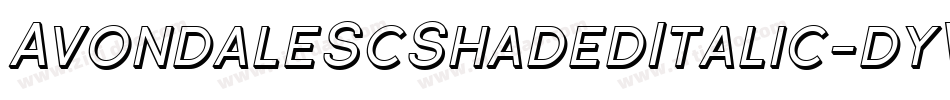 AvondaleScShadedItalic-dyV字体转换
