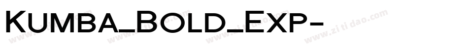 Kumba_Bold_Exp字体转换