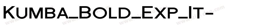 Kumba_Bold_Exp_It字体转换