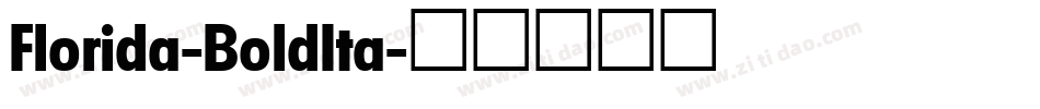 Florida-BoldIta字体转换