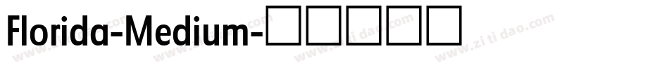 Florida-Medium字体转换