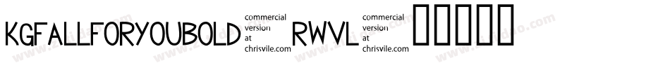KgFallForYouBold-rWVL字体转换