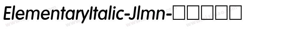 ElementaryItalic-Jlmn字体转换