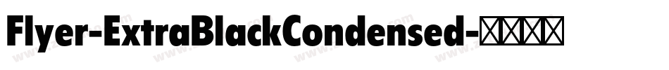 Flyer-ExtraBlackCondensed字体转换