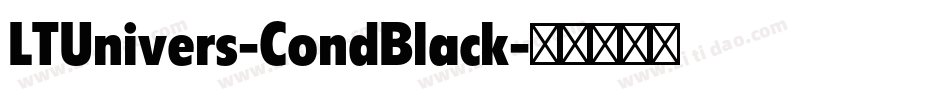 LTUnivers-CondBlack字体转换