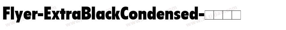 Flyer-ExtraBlackCondensed字体转换 Flyer-ExtraBlackCondensed字体转换