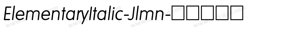 ElementaryItalic-Jlmn字体转换