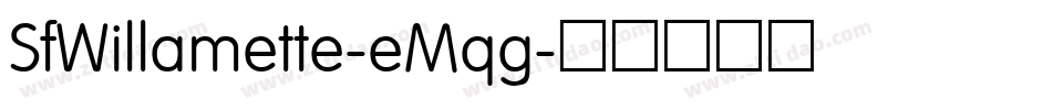 SfWillamette-eMqg字体转换