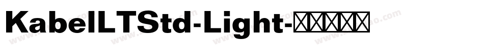 KabelLTStd-Light字体转换