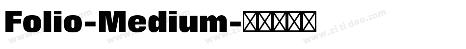 Folio-Medium字体转换