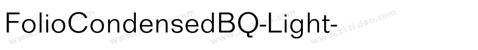 FolioCondensedBQ-Light字体转换