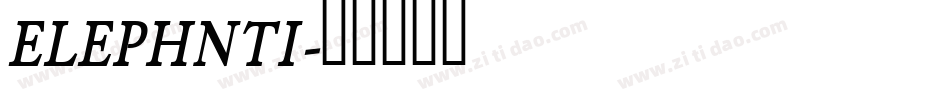 ELEPHNTI字体转换