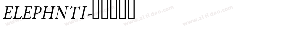 ELEPHNTI字体转换