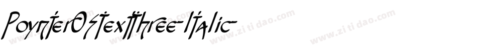 PoynterOSTextThree-Italic字体转换