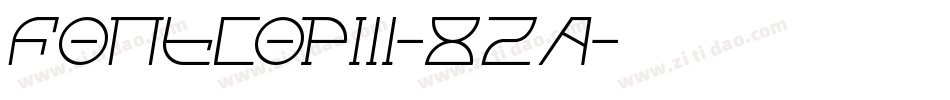 FontcopIii-8zA字体转换