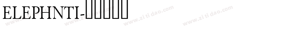 ELEPHNTI字体转换
