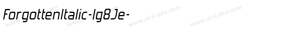 ForgottenItalic-lg8Je字体转换