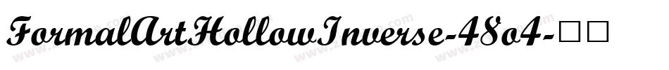 FormalArtHollowInverse-48o4字体转换