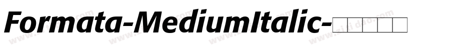 Formata-MediumItalic字体转换