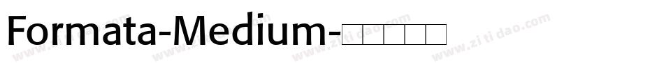 Formata-Medium字体转换