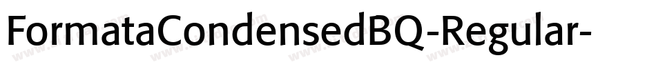 FormataCondensedBQ-Regular字体转换
