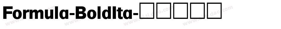 Formula-BoldIta字体转换