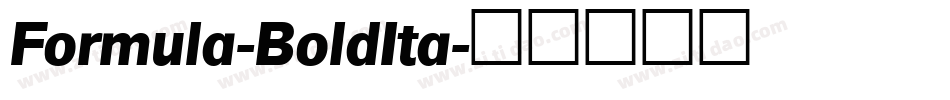 Formula-BoldIta字体转换