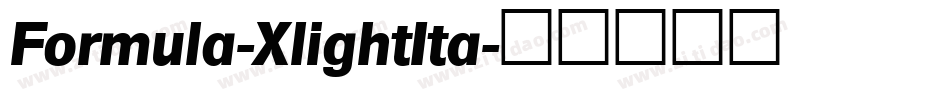 Formula-XlightIta字体转换