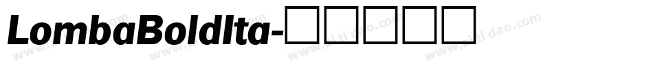 LombaBoldIta字体转换