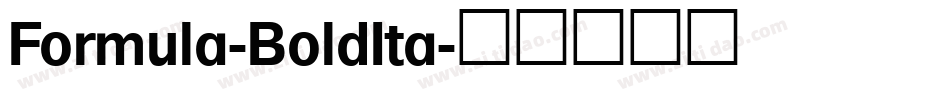 Formula-BoldIta字体转换