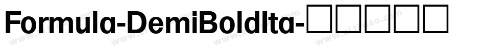 Formula-DemiBoldIta字体转换