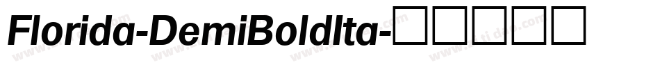 Florida-DemiBoldIta字体转换