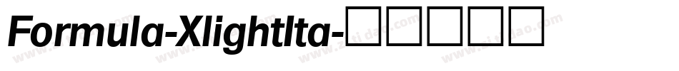 Formula-XlightIta字体转换