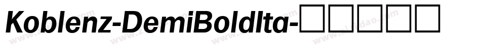Koblenz-DemiBoldIta字体转换