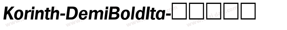 Korinth-DemiBoldIta字体转换