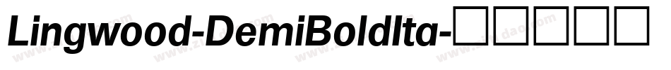 Lingwood-DemiBoldIta字体转换