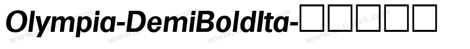 Olympia-DemiBoldIta字体转换