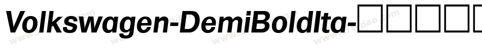 Volkswagen-DemiBoldIta字体转换