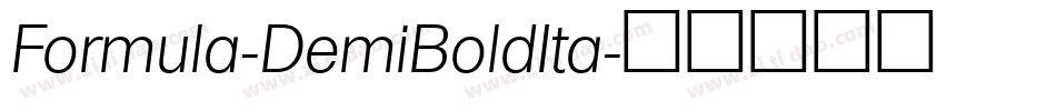 Formula-DemiBoldIta字体转换